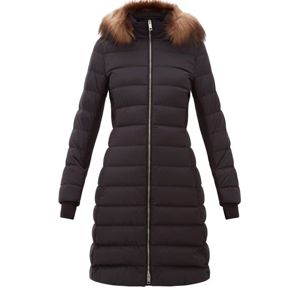NWT BURBERRY Newbridge Fur-trimmed Quilted Coat - Picture 2 of 13